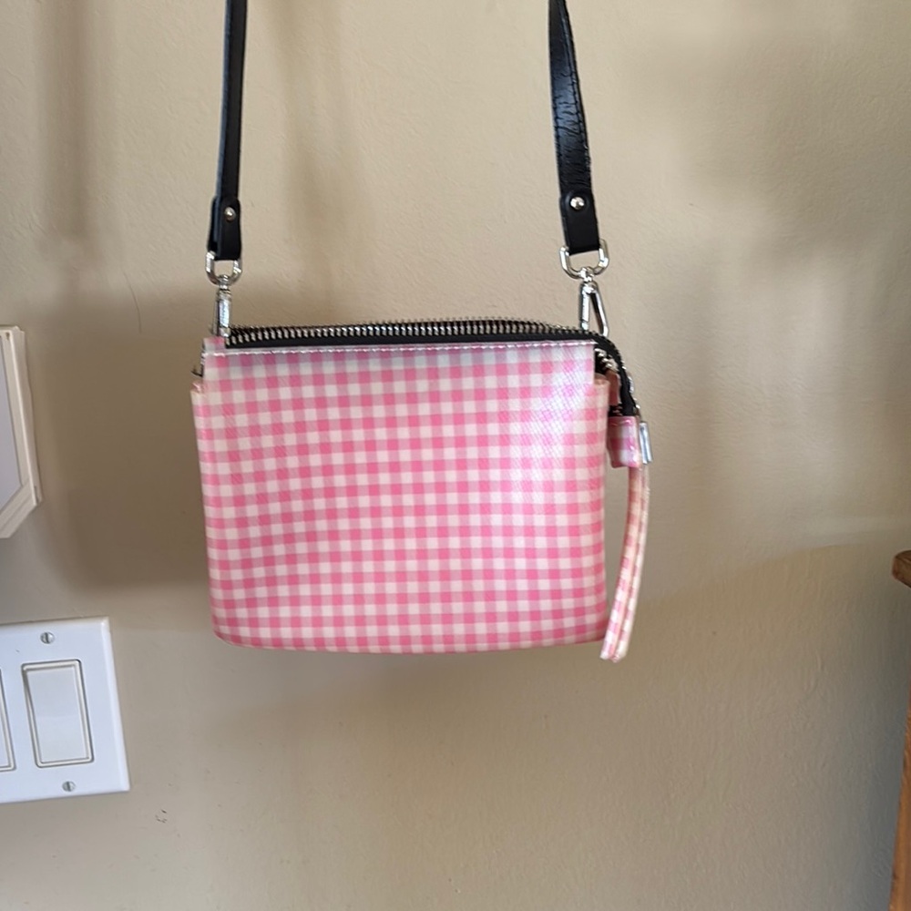 GUM GIANNI CHIARINI DESIGN Pink Checkered Women's Bag. MADE IN ITALY.